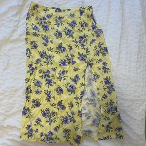 Floral midi skirt